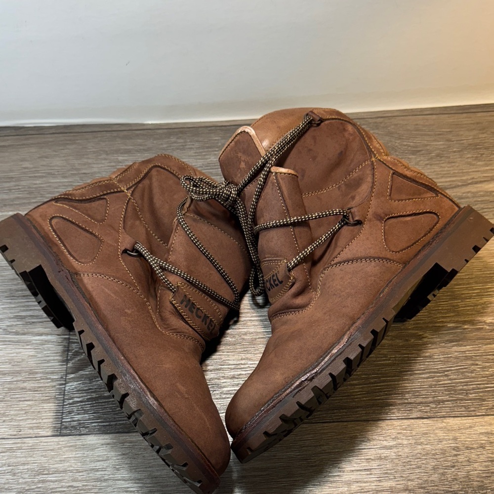 Davos camping Men's Brown Boots size 44 made in Italy (s121)